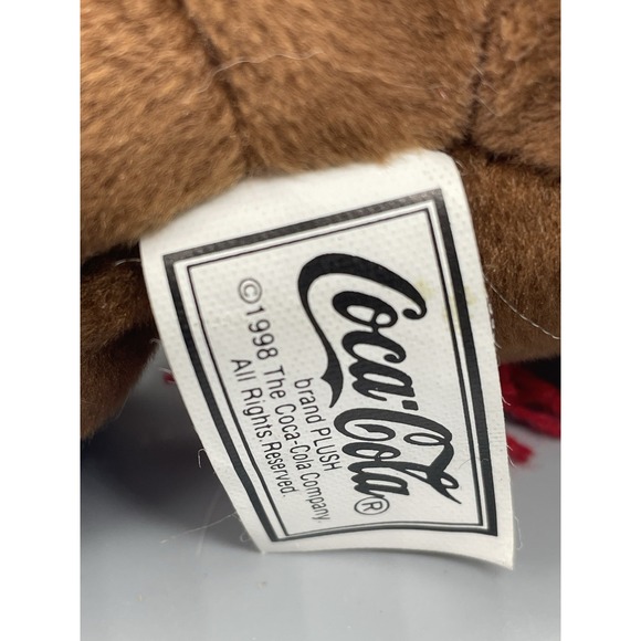 1998 Coca Cola Brand Moose Plush Stuffed Animal Collectible 6" - Picture 6 of 7